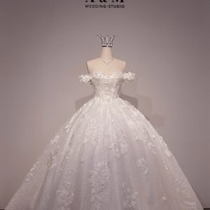 VÁY LỄ XÒE HOA NỔI